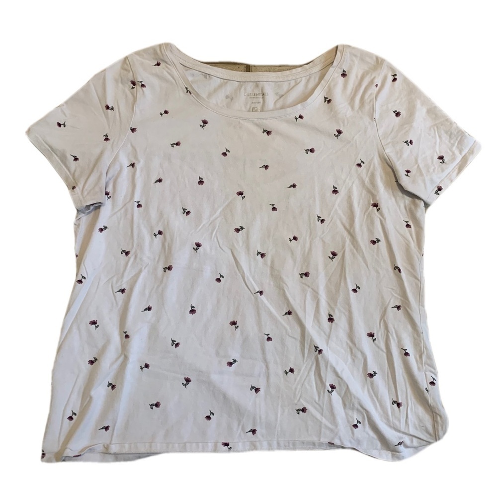 Reitmans R Essentials White Floral T-shirt XXL